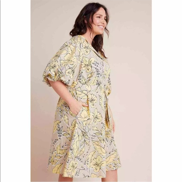 Anthropologie floral dress new size lg no belt - Picture 3 of 7